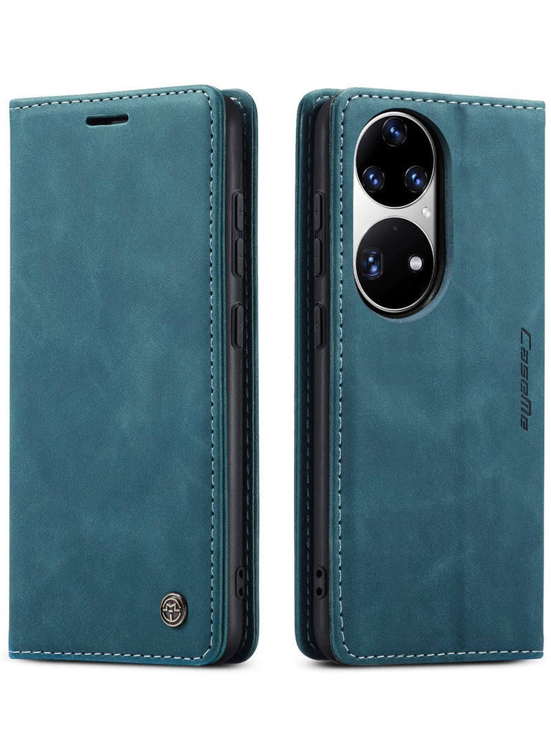 CaseMe Huawei P50 Pro Case Wallet, for Huawei P50 Pro Wallet Case Book Folding Flip Folio Case with Magnetic Kickstand Card Slots Protective Cover - Green - Image 2
