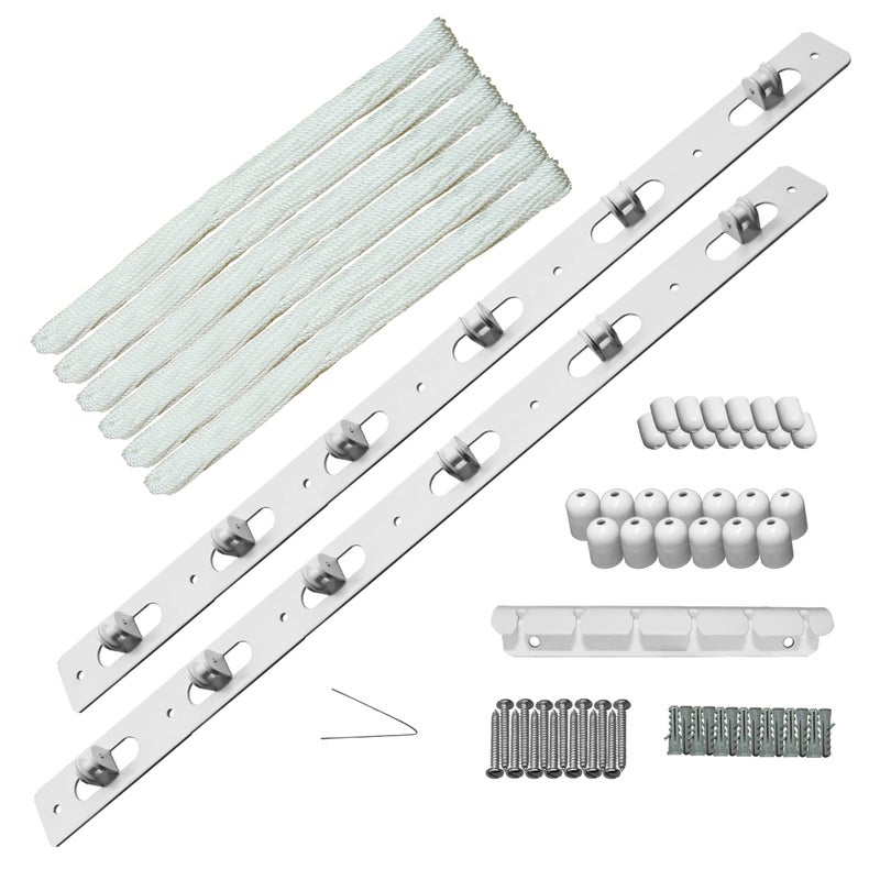 Rainbow Drywell Accessories Having Metal Hoisters, Metal Clamp, ABS Caps for 6 Pipe Luxury Individual Drop-Down Ceiling Cloth Dryer Model (Complete Set Without Pipes), White - Image 4