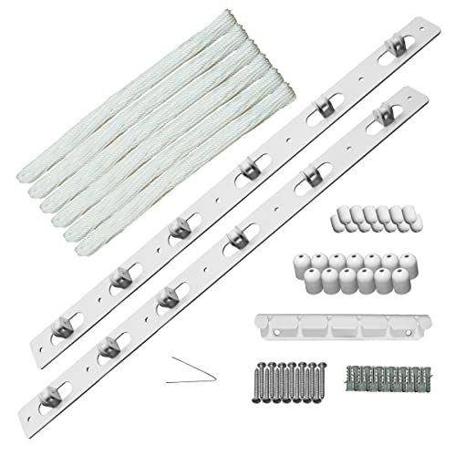 Rainbow Drywell Accessories Having Metal Hoisters, Metal Clamp, ABS Caps for 6 Pipe Luxury Individual Drop-Down Ceiling Cloth Dryer Model (Complete Set Without Pipes), White - Image 1