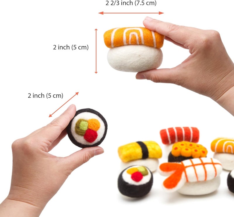 Glaciart One ألعاب قطط من نوع “Glaciart One Wool Sushi” مع نبات النيبت | ألعاب لطيفة تعزز التفاعل وتخفف من الملل، وتشجع القطط على ممارسة الرياضة والاستكشاف واللعب | محشية بنبات النيبت العضوي لتهدئة القطط أو تقليل قلقها. - Image 5