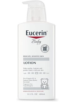 Eucerin Baby Body Lotion Hypoallergenic And Fragrance Free Safe For Everyday Use On Sensitive Skin White  - Image 1