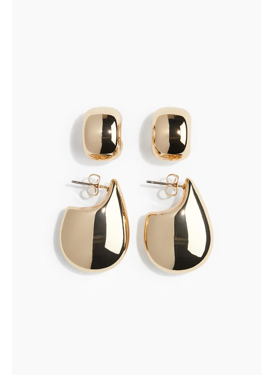 اتش اند ام 2 Pairs Shiny Earrings