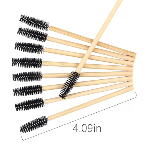 MyAoKuE-UP 100pcs Mascara Wands Disposable Lash Brushes for Eyelash Extension Supplies Makeup Applicator Tool, Blue/Pink - Image 2