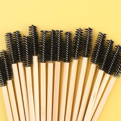 MyAoKuE-UP 100pcs Mascara Wands Disposable Lash Brushes for Eyelash Extension Supplies Makeup Applicator Tool, Blue/Pink - Image 5