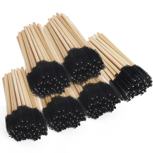 MyAoKuE-UP 100pcs Mascara Wands Disposable Lash Brushes for Eyelash Extension Supplies Makeup Applicator Tool, Blue/Pink - Image 1