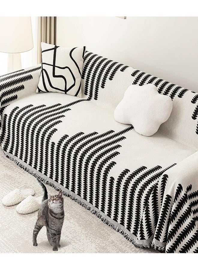 Sofa Cover with Skirt, Washable Couch Slipcover, Sofa Protector for Living Room – Suitable for 2-Seater and Larger Sofas (Available in 3 Sizes) - Image 1