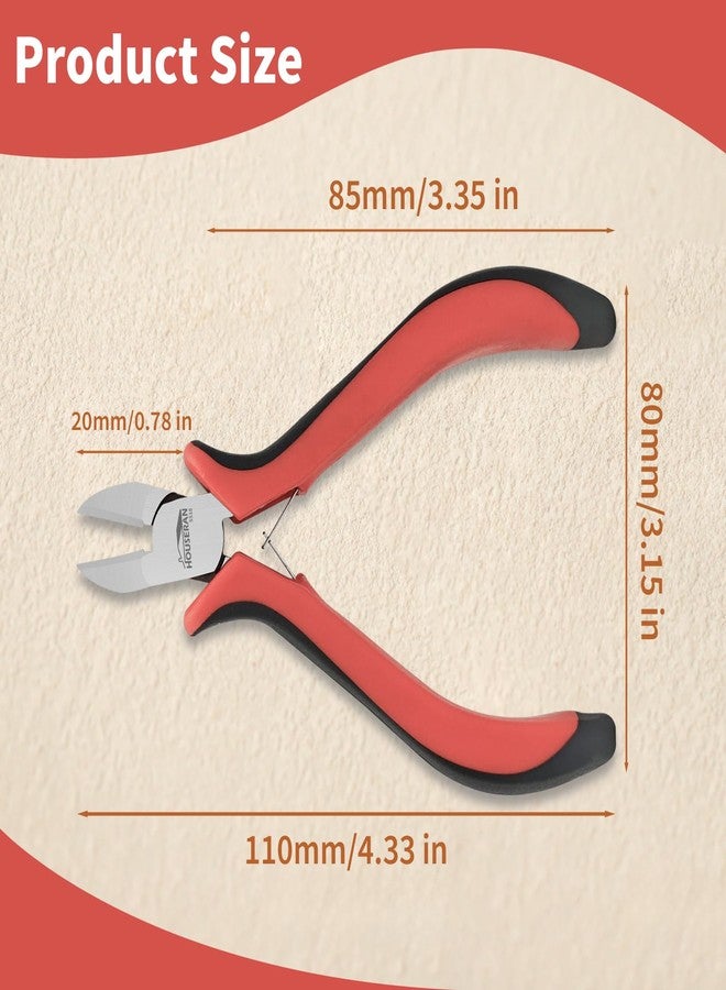 HOUSERAN Wire Cutters 4"-5 Pack Side Cutters for Jewelry Making with Spring Loaded for DIY, Craft, Repairing - Image 2
