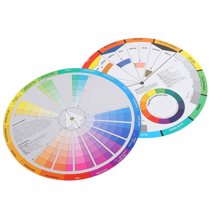 2pcs Tattoo Color Wheel Pigment Color Wheel Mixing Guide Tattoo Accessory - Image 2