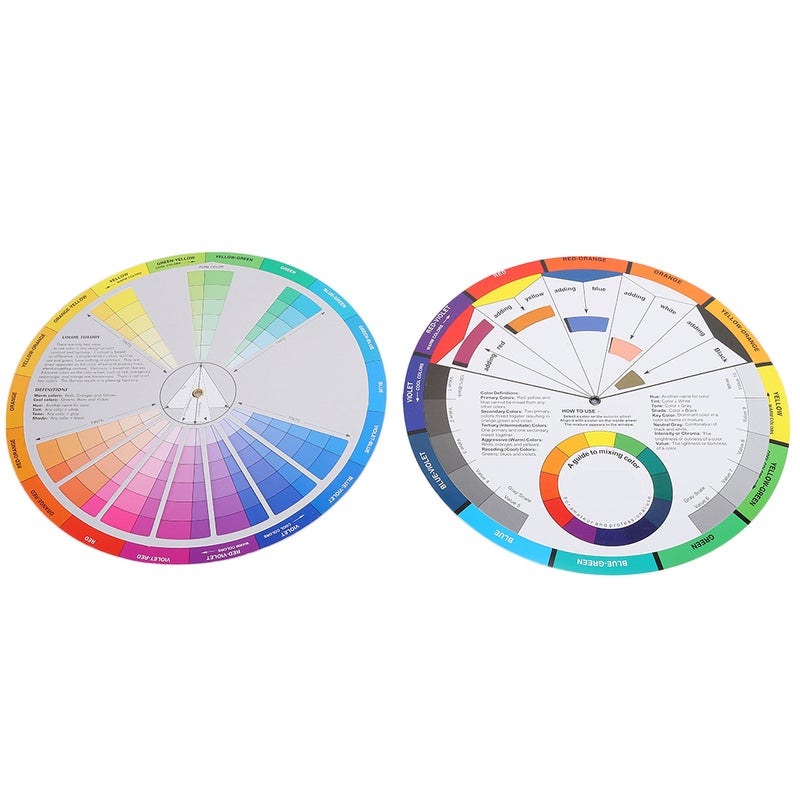 2pcs Tattoo Color Wheel Pigment Color Wheel Mixing Guide Tattoo Accessory - Image 3