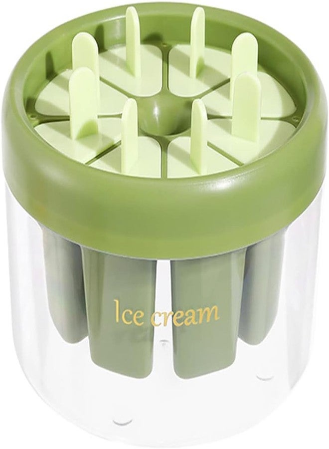SENTAVIL Plastic Round 8 Pcs Ice Mould Bpa-Free, Reusable Homemade Popsicle Candy Molds Boxes Easy Release (1 Pc, Multi Color), 13L x11H Cm - Image 1