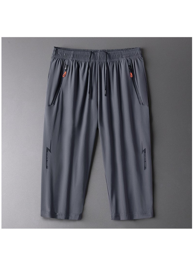 Men's Fashionable Summer Lightweight Elastic Quick Drying Sports Shorts In Large Size  - Image 1
