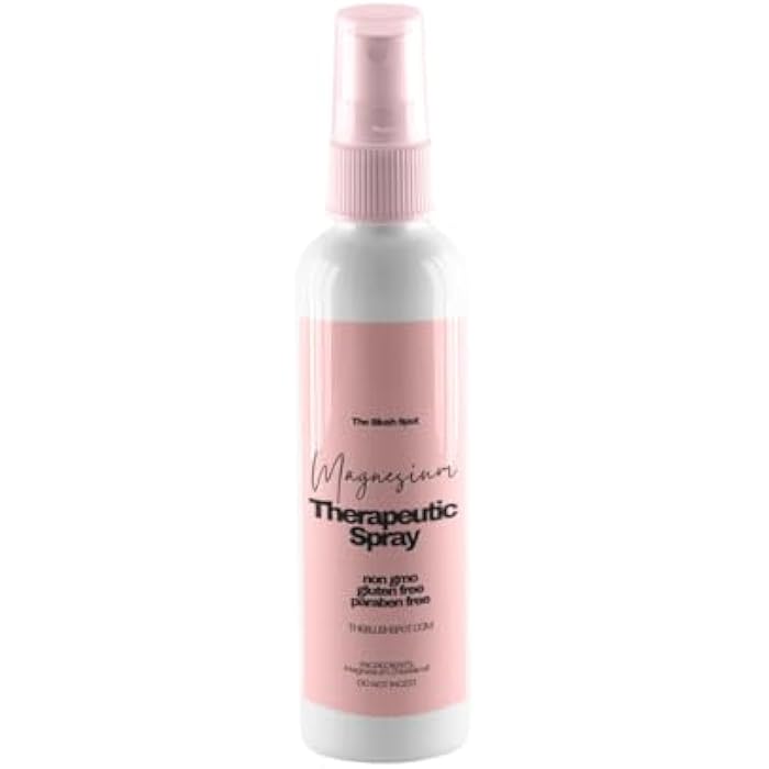 The Blush Spot Pure Magnesium Oil Spray 8 oz - Topical Magnesium Spray for Sleep Extra Strength - Less Sting - Less Itch - 100% Natural and Organic Oil - Made in USA - Image 1