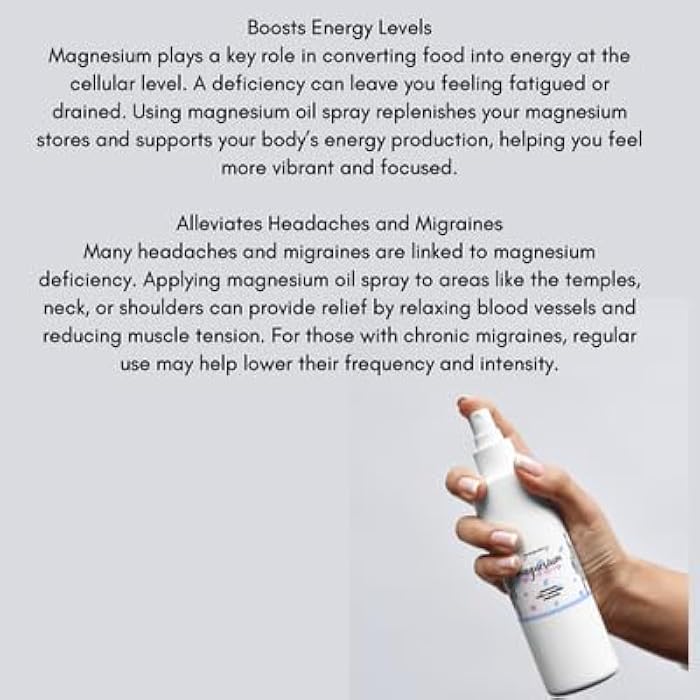 The Blush Spot Pure Magnesium Oil Spray 8 oz - Topical Magnesium Spray for Sleep Extra Strength - Less Sting - Less Itch - 100% Natural and Organic Oil - Made in USA - Image 4