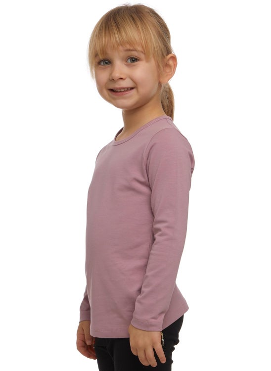 Lovetti Dusty Rose Basic Seasonal Lycra Long Sleeve Girls T-Shirt  - Image 4