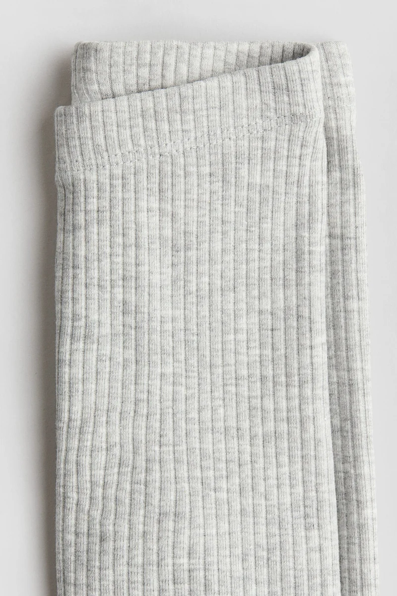 H&M Ribbed cotton leggings