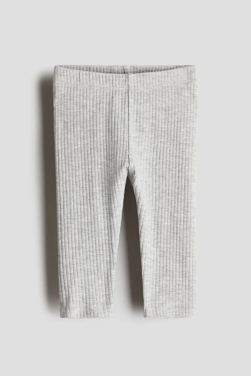 H&M Ribbed cotton leggings