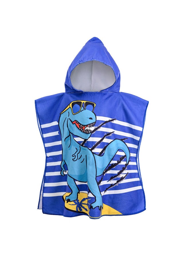 SHARP Children's Bath Towel Cape Hooded Cartoon Printed Towel Baby Home Bath Water Absorbent Windproof Warm Bathrobe - Image 1