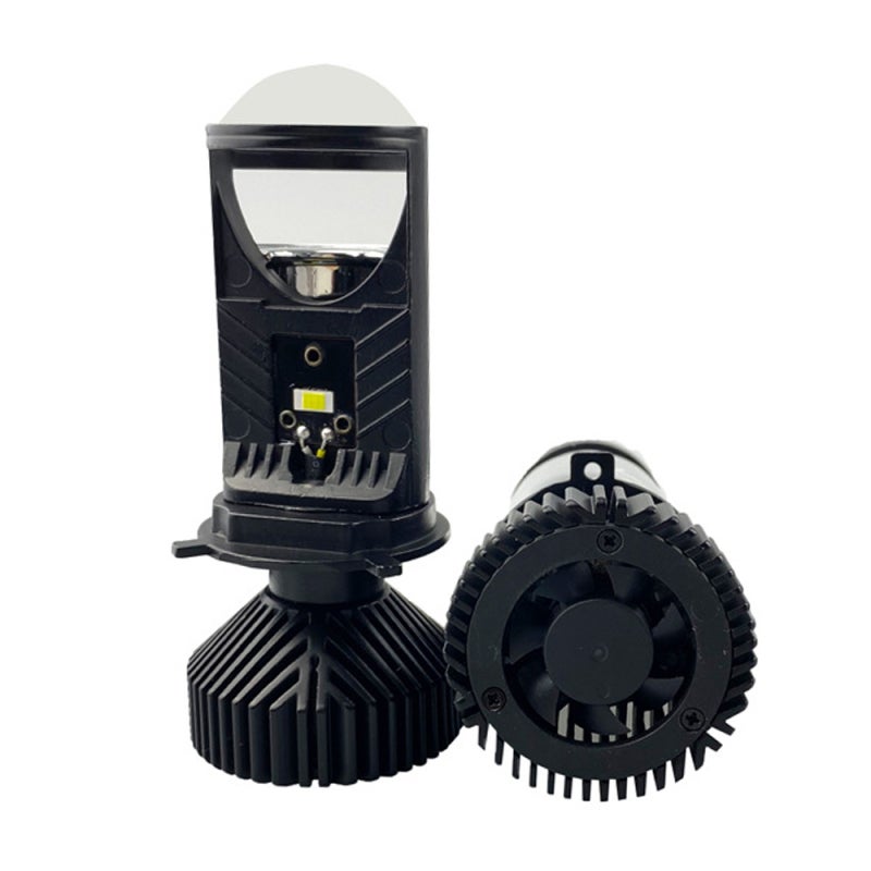 Car LED Headlight Bulbs: Black High-brightness LED Headlights - 50% Higher Concentration Silent Cooling Fan Headlight Bulbs for Automotive Driving in All Weather Conditions - Image 3