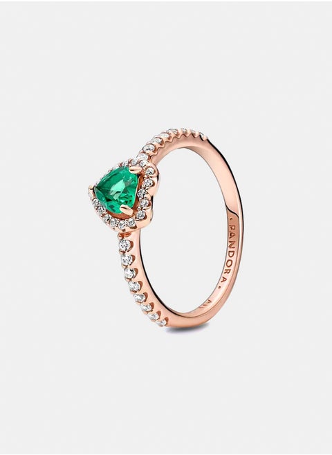 Sparkling Elevated Heart Ring