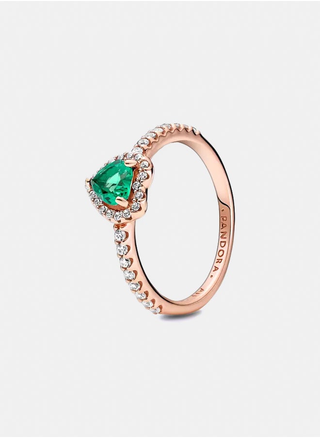 PANDORA - Sparkling Elevated Heart Ring - Image 1