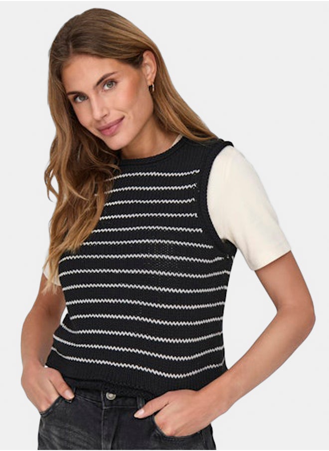 ONLY Onlbeli Life Sl O-Neck Top Ex Knt  - Image 5