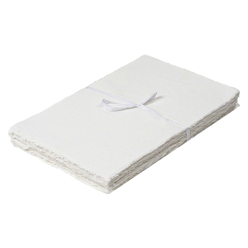 LEATHER VILLAGE LEATHER VILLAGE Watercolor Paper  6 X 4 inches 50 Sheets  Mixed Media Watercolor Paper  150 GSM Thick Deckle Edge Virgin Cotton Handmade Paper  Off White