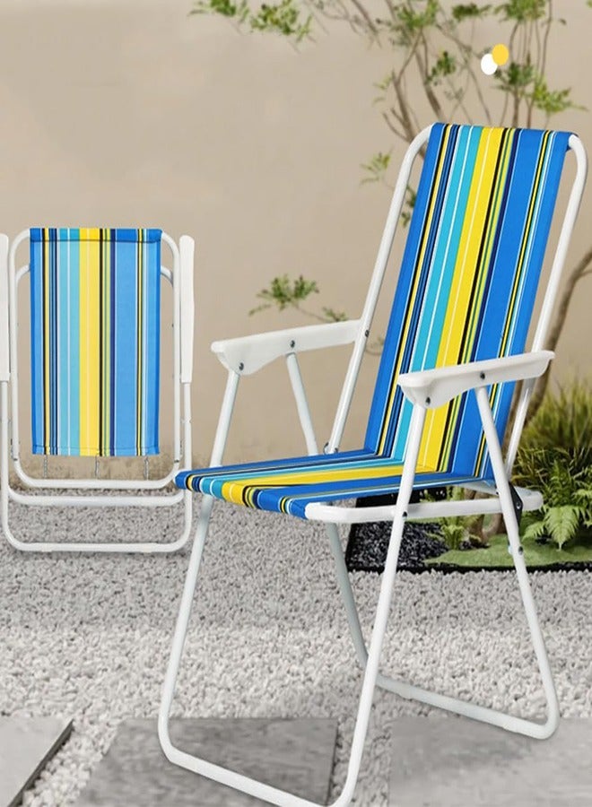 Generic Camping Foldable Beach Chair，Camping Chair for Adults，Lightweight Portable Backpack Chair with Hard Armrest,for Outdoor/Lawn/Trip/Picnic - Image 3