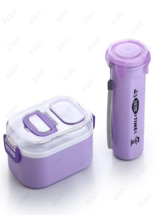 Kian Lunch Box with Bottle Set for School | School Lunch Box for Boys | l Lunch Box for Girls | Tiffin Box with Water Bottle | Lunch Box Combo with Bottle and Spoon (Multi Color) (2 pcs) - Image 5