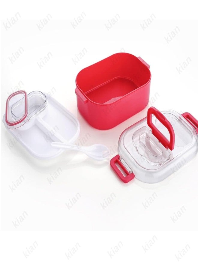 Kian Lunch Box with Bottle Set for School | School Lunch Box for Boys | l Lunch Box for Girls | Tiffin Box with Water Bottle | Lunch Box Combo with Bottle and Spoon (Multi Color) (2 pcs) - Image 2