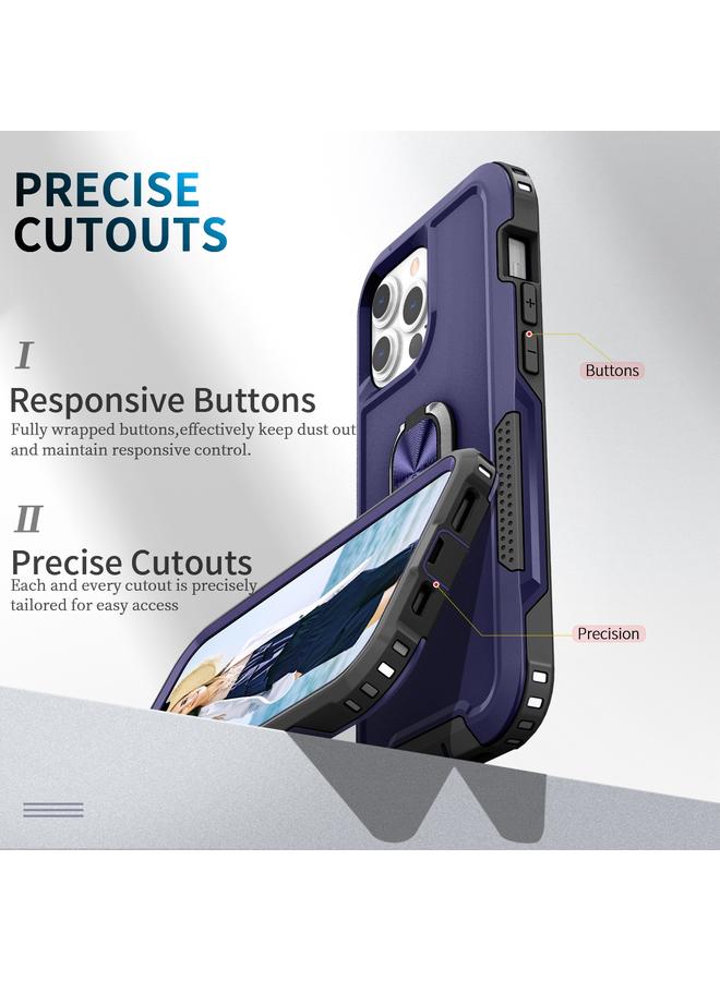 Zaboon Case For iPhone 13 Pro 3 in 1 PC + TPU Phone Case with Ring Holder - Image 2