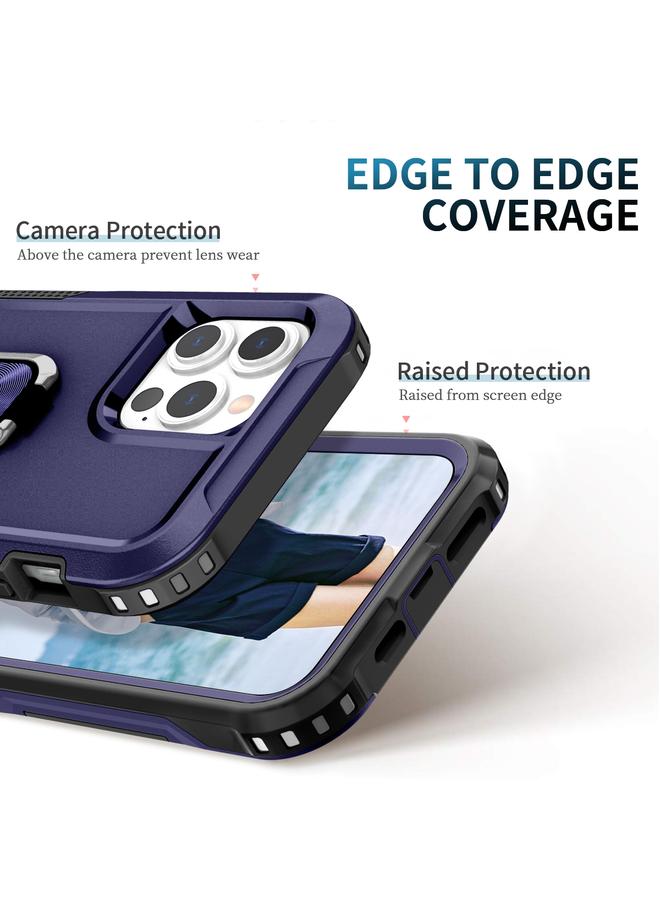 Zaboon Case For iPhone 13 Pro 3 in 1 PC + TPU Phone Case with Ring Holder - Image 3