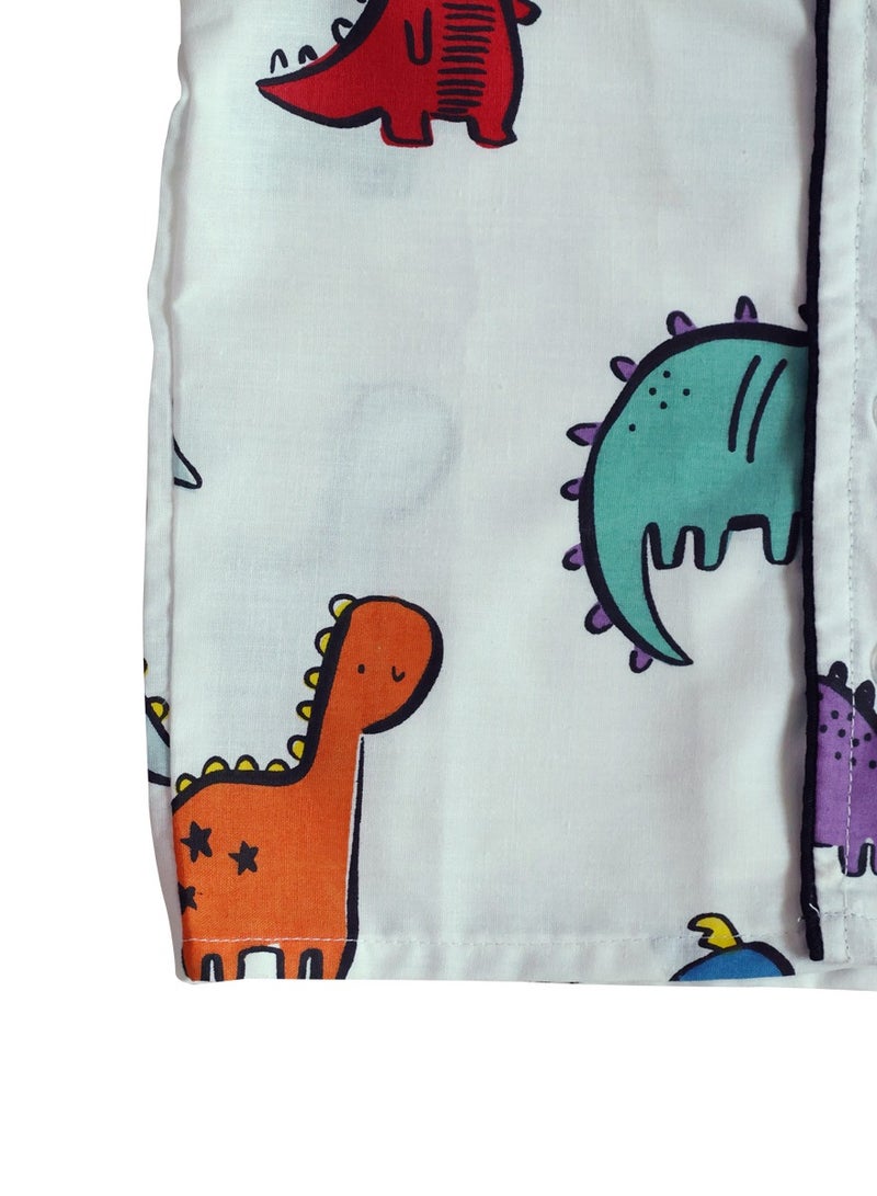 كيدابهو طقم بيجامات للأطفال - ديناصورات مكتنزة ملونة 2 قطعة - Image 4