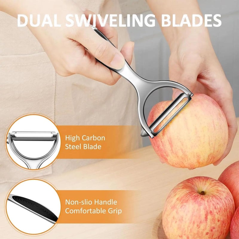 ToolHouse Stainless Steel Peeler, Vegetable Peeler, Fruit Peeling Tool for Potatoes, Apples, Carrots, Vegetables and Fruits - Image 2