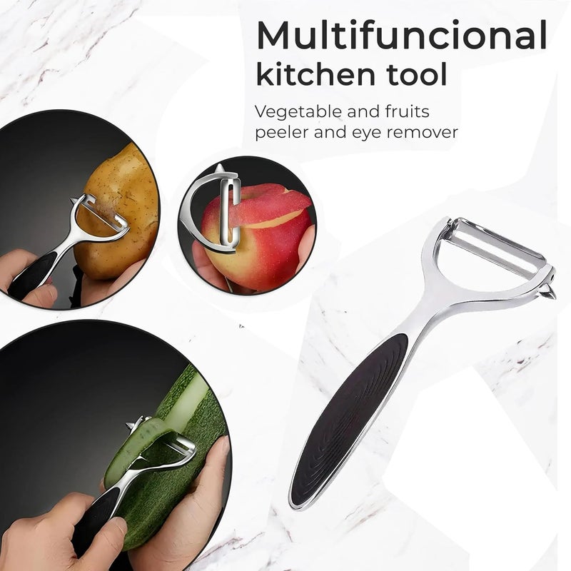 ToolHouse Stainless Steel Peeler, Vegetable Peeler, Fruit Peeling Tool for Potatoes, Apples, Carrots, Vegetables and Fruits - Image 4
