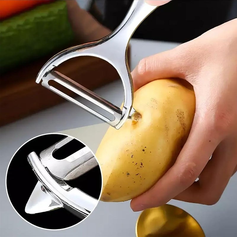 ToolHouse Stainless Steel Peeler, Vegetable Peeler, Fruit Peeling Tool for Potatoes, Apples, Carrots, Vegetables and Fruits - Image 3