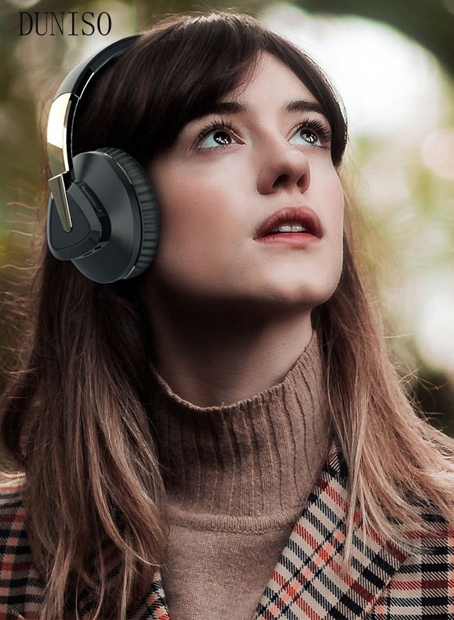 DUNISO Bluetooth Headphones With Over Ear Wireless Gaming Headphones with HiFi Stereo Headphones with Microphone and Soft Earpads for Cellphone PC Home Office - Image 4