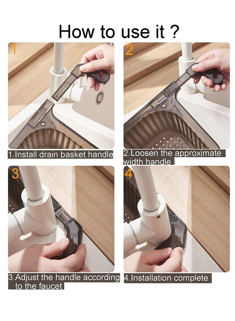 Sink Drain Strainer Basket Kitchen Food Catcher Filter Sink Waste Adjustable Retractable Sink Strainer Organizer Swan Sink Corner Strainer - Image 4