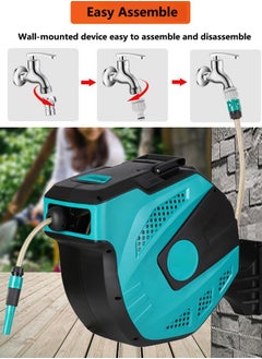 SUNRISE SUNRISEGarden Hose Reel Water Gun With Wall Mount High Pressure Watering for Garden Watering Car Wash  - Image 2