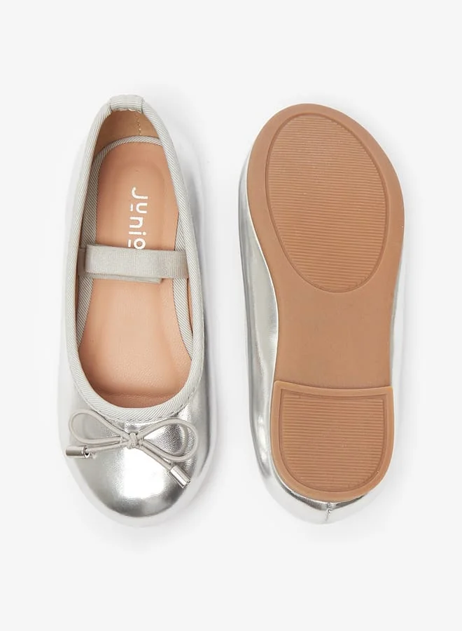 JUNIORS Girls Round Toe Ballerina Shoes with Cushioning