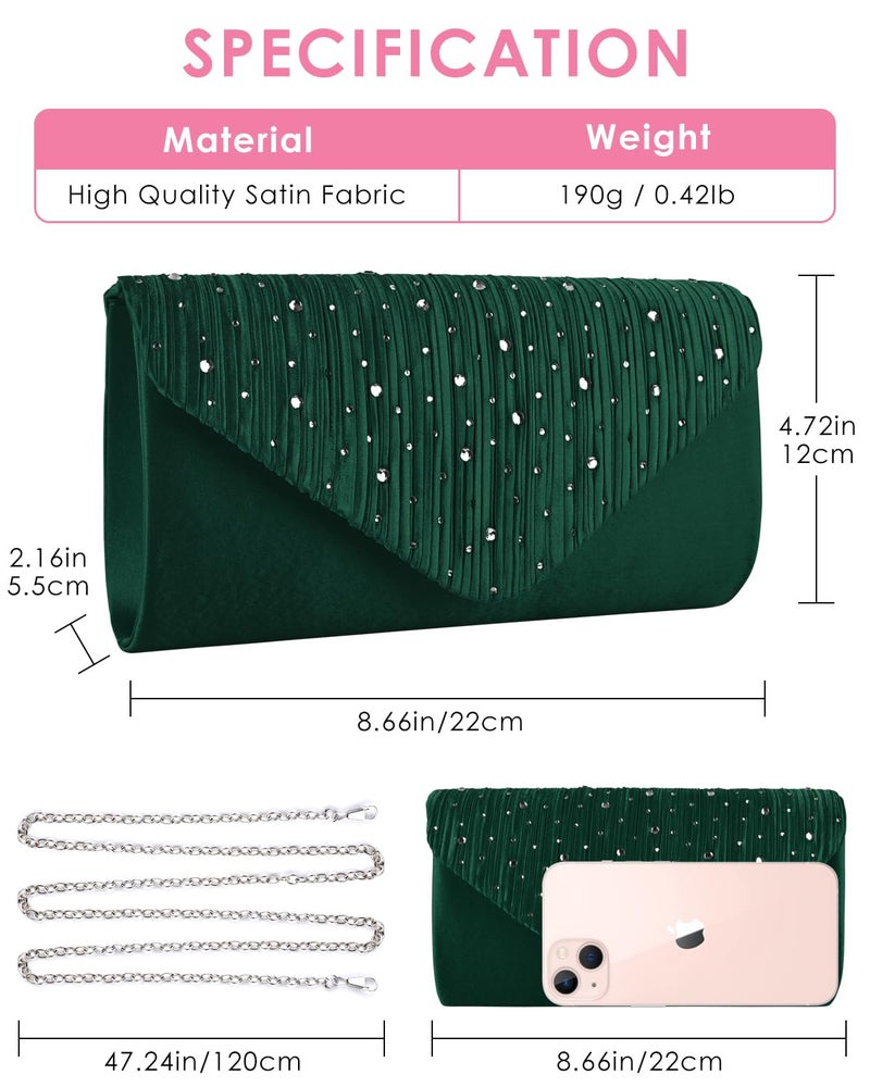 TINDTOP Evening Clutch Purses for Women Handbags for Formal Wedding Party Cocktail Prom Crossbody Shoulder Envelope Bag - Image 4