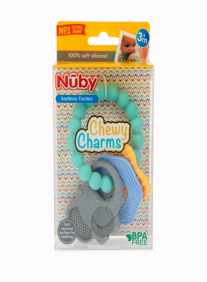 Nuby Chewy Charms Key Silicone Teether, Neutral, 1 Count (Pack of 1) - Image 4