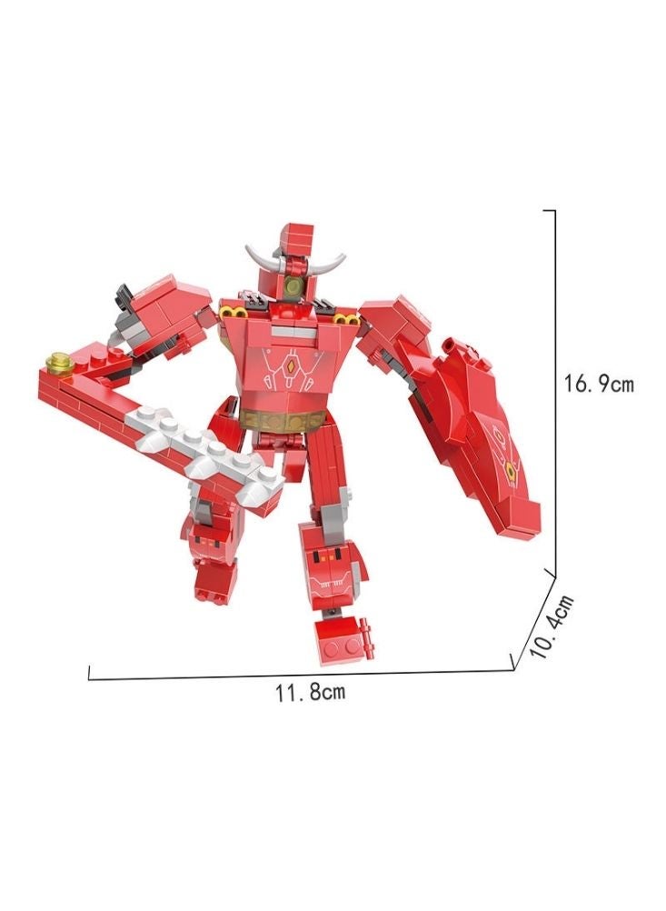 بريميم مجموعة مكعبات بناء ديناصور التيرانوصور - لعبة مكعبات حمراء متحولة إبداعية للأطفال - Image 5