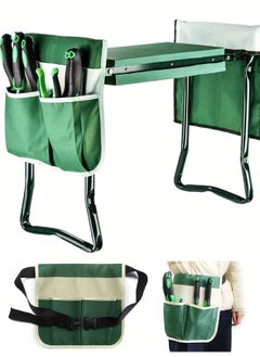 Generic Garden folding cloth bag set kneeling stool sitting chair dual-purpose gardening tools  - Image 1