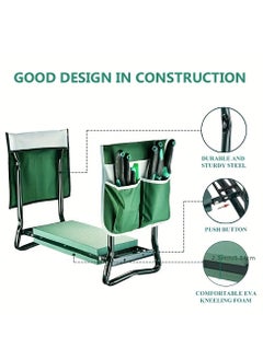 Generic Garden folding cloth bag set kneeling stool sitting chair dual-purpose gardening tools  - Image 2