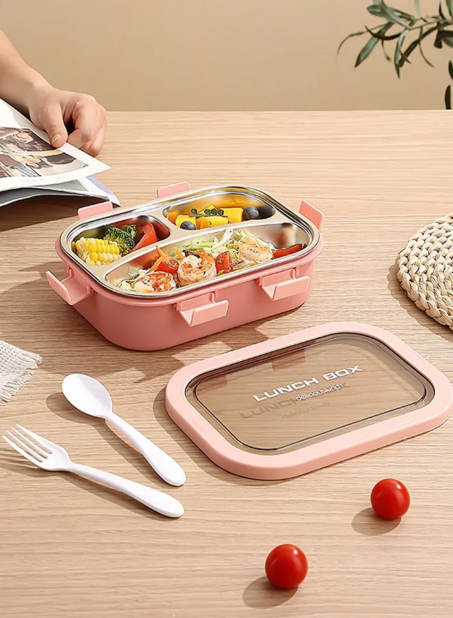 ليتل سربرايز بوكس Little Surprise Box,Solid Peach Stainless Steel Lunch Box For Kids & Adults