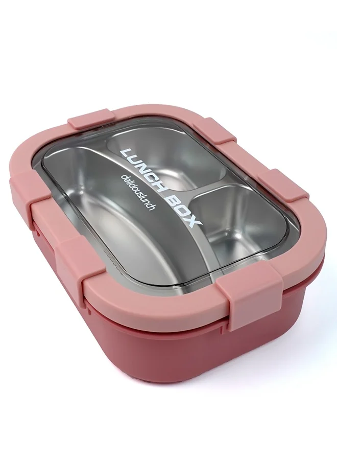ليتل سربرايز بوكس Little Surprise Box,Solid Peach Stainless Steel Lunch Box For Kids & Adults