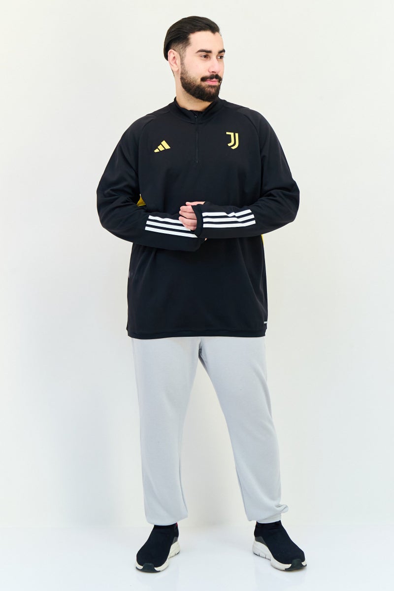 Adidas سويت شيرت رياضي للرجال بأكمام طويلة، أسود - Image 4