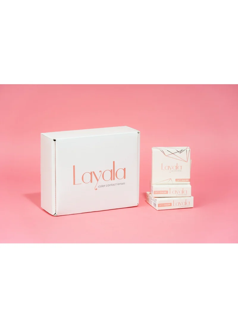 Layala Unisex Colored Contact Lenses, Sable Brown (Pack of 2)