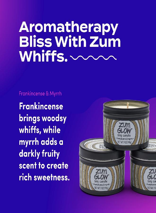 Indigo Wild Zum Glow Soy Candle - Frankincense and Myrrh - 7 oz (3 Pack) - Image 2