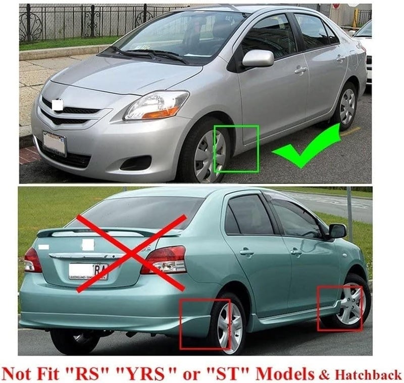 QASULER Car Mudguards for Toyota Yaris Sedan - Image 2